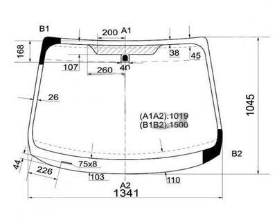 Лобове скло FORD FIESTA 13-19 USA, FIESTA 13-17 EUR GS 2810 D12-P фото