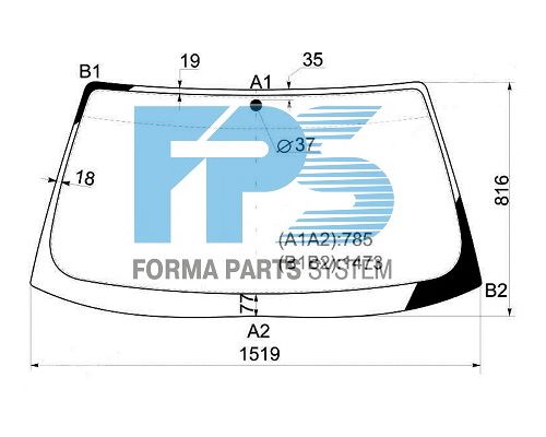 Лобовое стекло BMW 5 E34 (1987-1995) GS 0057 D11 фото