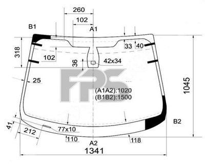 Лобове скло Ford Fiesta 12-17 (XYG) обігрів, під датч.дощу/світла +молдинг GS 2810 D16 фото