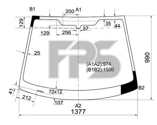 Лобове скло Ford FIESTA (2002-2008) GS 2805 D11 фото