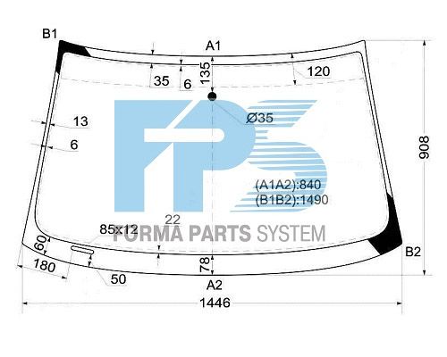 Лобове скло Audi A4 B6 B7 (2001-2009) молдинг GS 0019 D11 фото