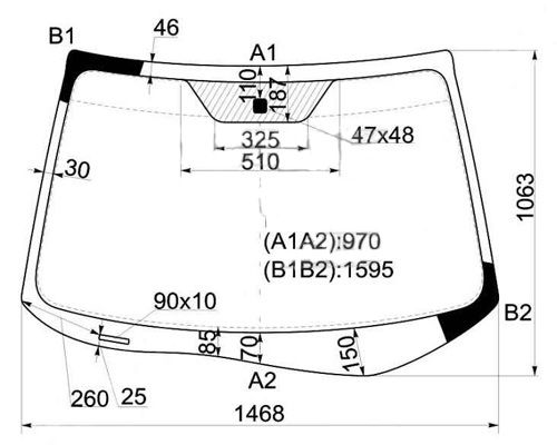 Лобовое стекло Honda CR-V 12-16 аккустическое  GS 3028 D12 фото